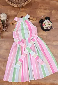 Comfertable Baby Girl Frock Designs For Summer/Beautiful Kid's Outfits Toddler Girls Floral Print Ruffle Trim Belted Dress frock for girl girl frock baby girl frock girl westenwere-thumb1