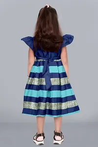 Girl's SATIN Floral Printed Frock Dress for Kids.-thumb1