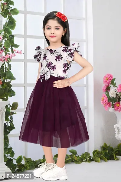 Flawsome Staylish Girl Frock PURPLR Net Frock by Likado Fashion in Most Selling 2023 Hit Dising-thumb3