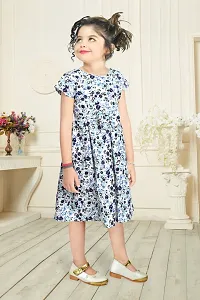 New stylish Blue floral Baby Girls Dress/Frocks-thumb2