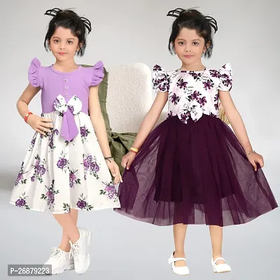 Combo Buy 1 Get 1 Free Princess Trendy Girls Frock And Dresses-thumb0