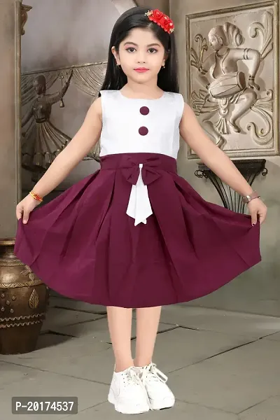Stylish Satin Frock For Kids Frock-thumb0