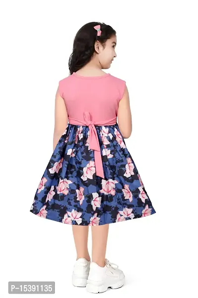 Classic Printed Frock For Kids Girls-thumb2