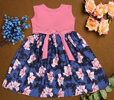 Classic Printed Frock For Kids Girls-thumb3