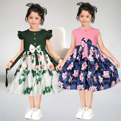 Classic Frocks for Kids Girl, Pack of 2