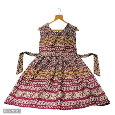 Stylish Crepe Printed Frock For Women