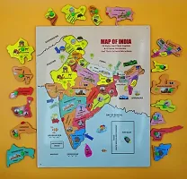 Wooden India Map Puzzle for Kids-thumb3