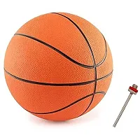 Kids Mini Rubber Basketball for Indoor and Outdoor| Light weight for kids| Free Air Filling Needle, Size-3-thumb2