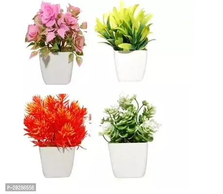 Artificial Wild Plant with Pot Pack Of 4