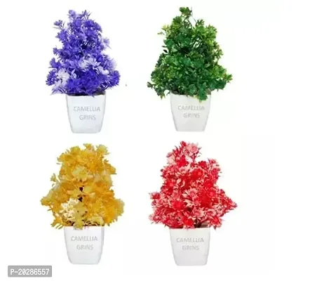 Artificial Wild Plant with Pot Pack Of 4