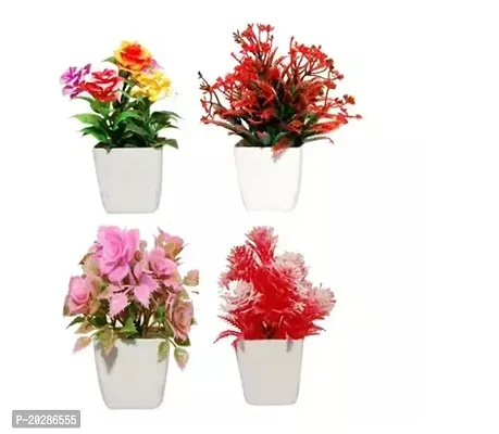 Artificial Wild Plant with Pot Pack Of 4