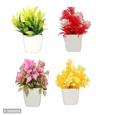 Artificial Wild Plant with Pot Pack Of 4