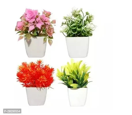 Artificial Wild Plant with Pot Pack Of 4