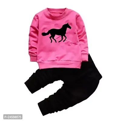 Fabulous Pink Cotton Blend Printed Shirts with Jeans For Boys