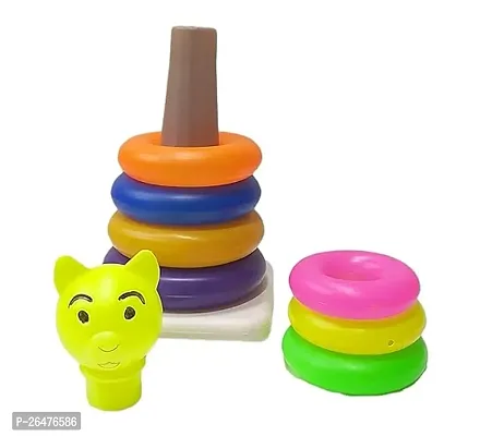 Trendy Rainbow Stacking Ring Toys For Kids-thumb0