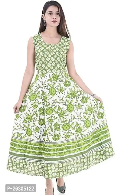 pure cotton green jaipuri frocks-thumb0