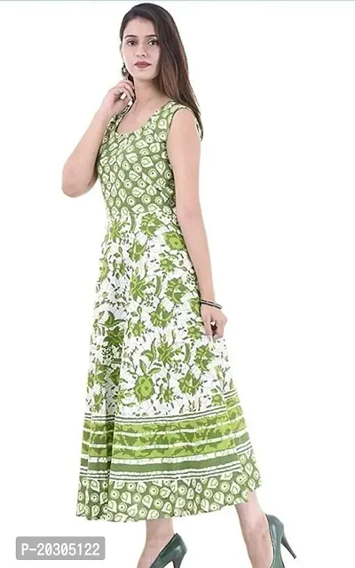 pure cotton green jaipuri frocks-thumb3