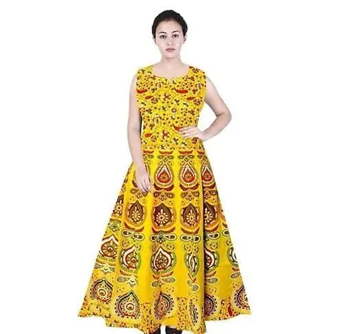 Beautiful Jaipuri Print Ethnic Gown