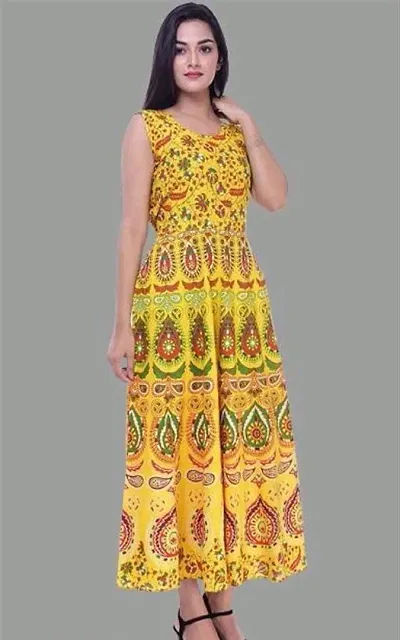 Beautiful Jaipuri Print Ethnic Gown