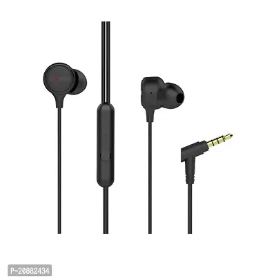 Stylish Black In-ear Wired - 3.5 MM Single Pin Earphones