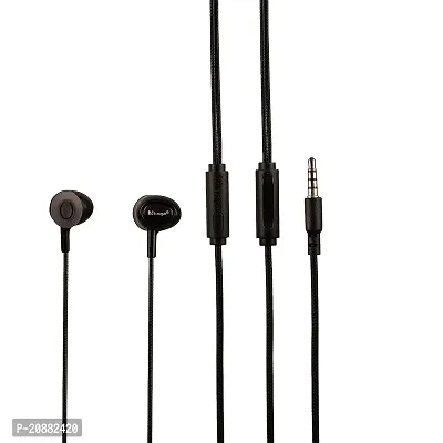 Stylish Black In-ear Wired - 3.5 MM Single Pin Earphones-thumb0