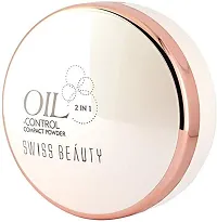 Swiss Beauty Oil Control Compact Powder | Lightweight Compact Powder for Matte Flawless Finish | Face Makeup, Shade - Light-Medium, 20 gm |-thumb1