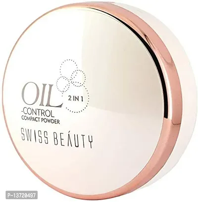 Swiss Beauty Oil Control Compact Powder | Lightweight Compact Powder for Matte Flawless Finish | Face Makeup, Shade - Light-Medium, 20 gm |-thumb2