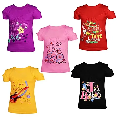 Stylish Casual Tops For Girls(Pack of 5)