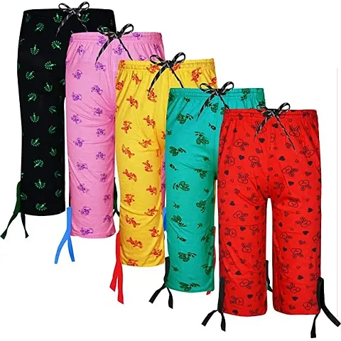 Classic Capris for Kids Girls, Pack of 5