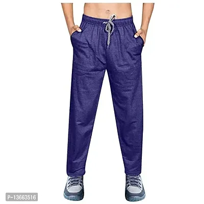 Classic Cotton Solid Track Pants for Men-thumb0