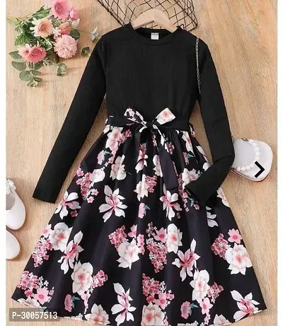 Stylish Black Crepe Dresses For Girls-thumb0