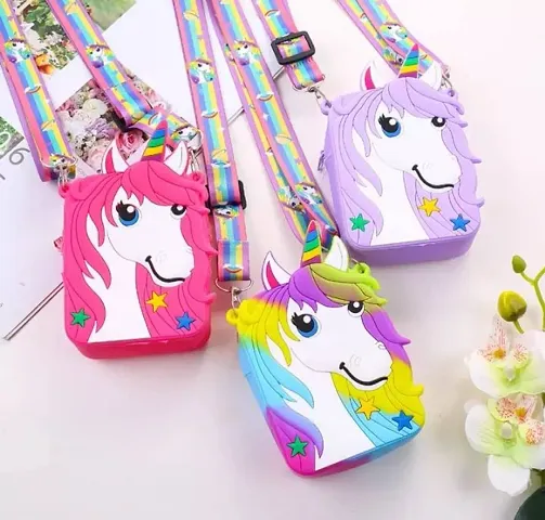 Starlight Twinkle Cutest Unicorn pop it Sling Bag for Girls Fidget Toy for Little Baby Kids (Multicolor)