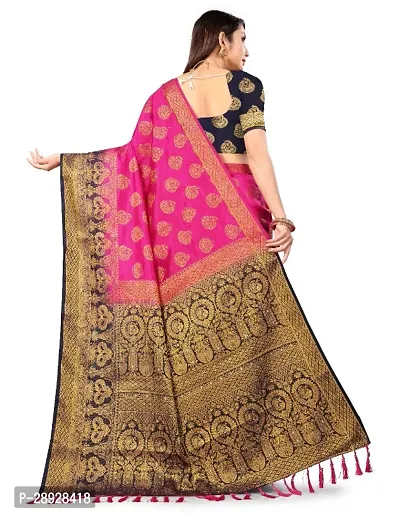 Classic Art Silk Saree with Blouse piece-thumb2