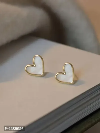 Beautiful Golden Alloy  Studs Earrings For Women