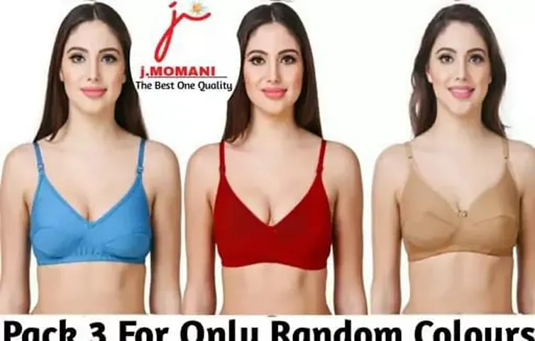 Women Plain Non-Padded Bra ( Pack Of 3 )