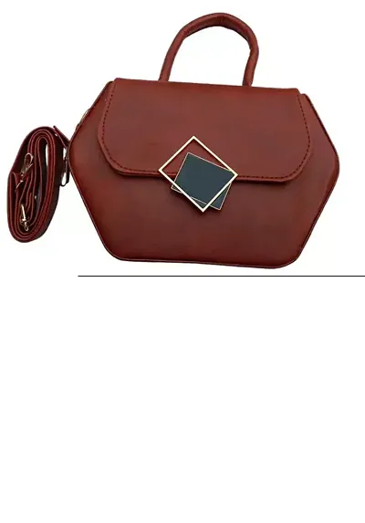 Stylish PU Solid Sling Bags For Women