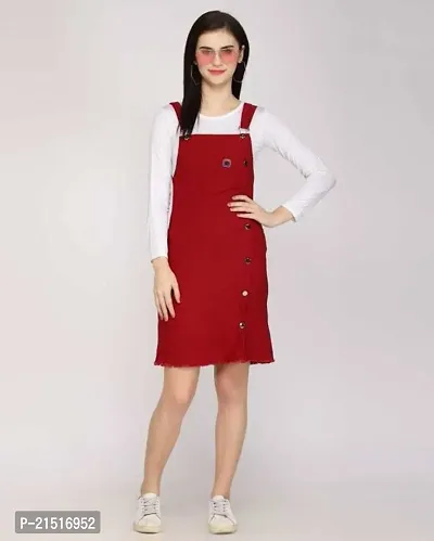 Stylish Maroon Cotton Blend Solid Bodycon Dress For Women-thumb0