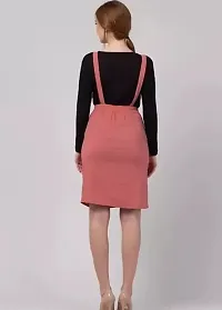 Stylish Pink Cotton Blend Solid Bodycon Dress For Women-thumb1