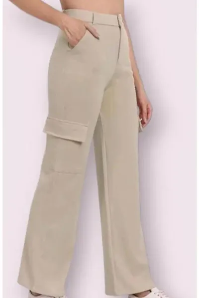 Women Stylish Solid Trousers