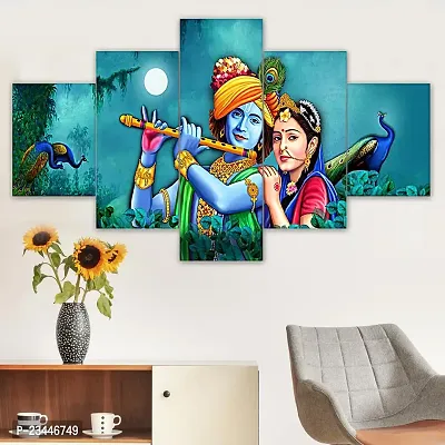 Set Of Five Framed Wall Paintings For Home Decoration , Paintings For Living Room  , Bedroom , Hall , Big Size 3D Scenery (125 x 60 CM )-thumb4