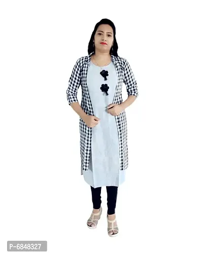 Stylush Pure Cotton Kurti With Shrug For Women-thumb0