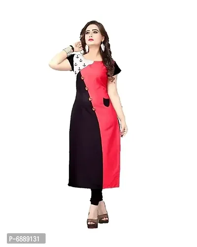 Stylish Printed Crepe Kurti For Women-thumb0