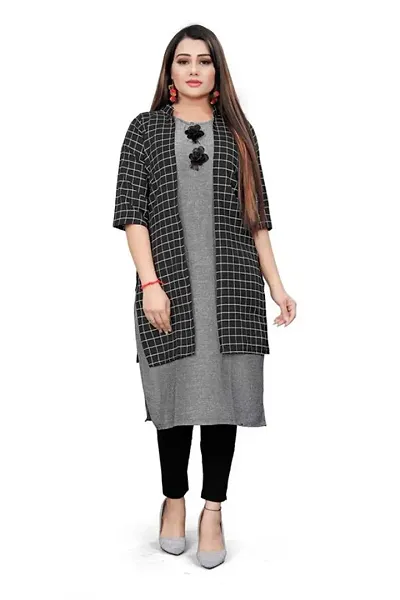 Stylish Kurti With Shrug/ Jacket For Women And Girls