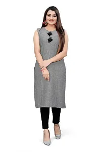 Stylish Printed Cotton Kurti With Shrug/ Jacket For Women And Girls-thumb1