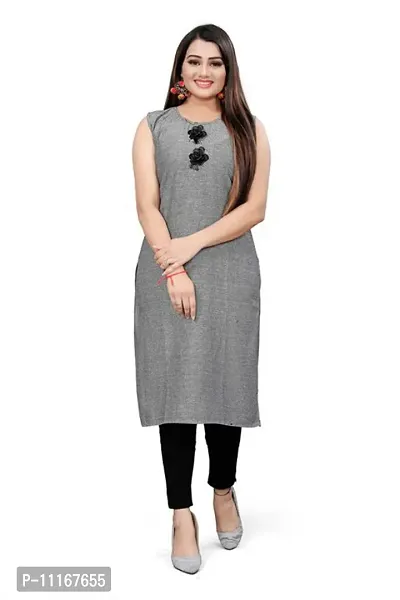 Stylish Printed Cotton Kurti With Shrug/ Jacket For Women And Girls-thumb2