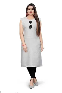 Stylish Printed Cotton Kurti With Shrug/ Jacket For Women And Girls-thumb1