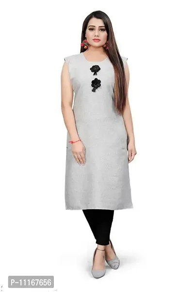 Stylish Printed Cotton Kurti With Shrug/ Jacket For Women And Girls-thumb2