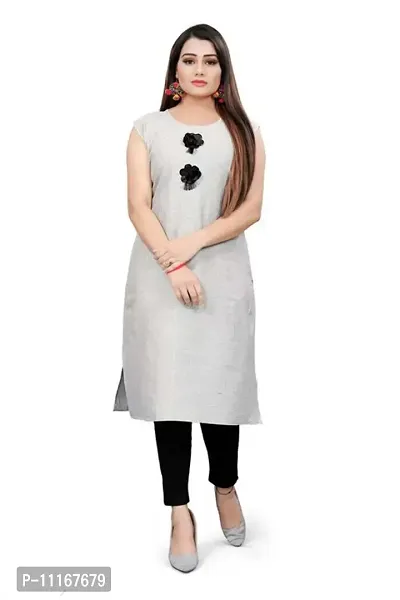 Stylish Printed Cotton Kurti With Shrug/ Jacket For Women And Girls-thumb2