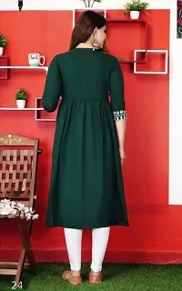 Stylish Embroidered Rayon Anarkali kurti For Women And Girls-thumb1