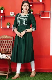 Stylish Embroidered Rayon Anarkali kurti For Women And Girls-thumb2